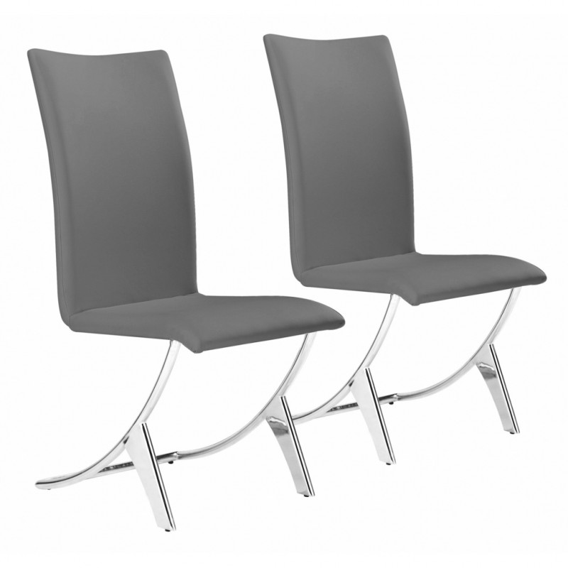 102106 Delfin Dining Chair (Set of 2) Gray