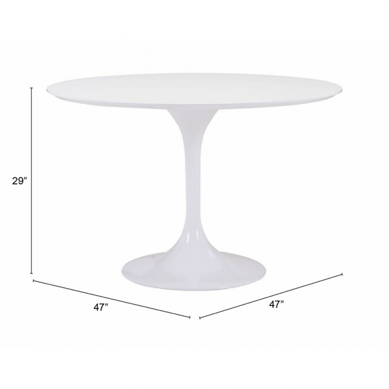 102173 Dimension Wilco Dining Table White