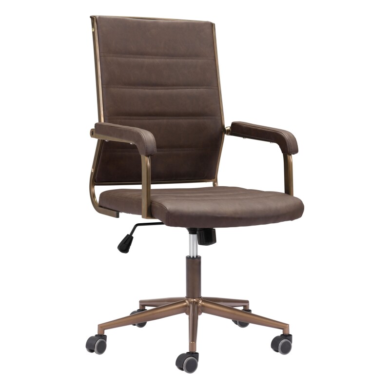 109022 Auction Office Chair Vintage Brown