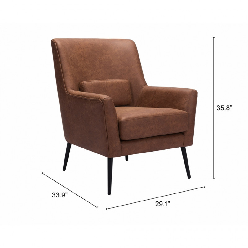 109049 Dimension Ontario Accent Chair Vintage Brown