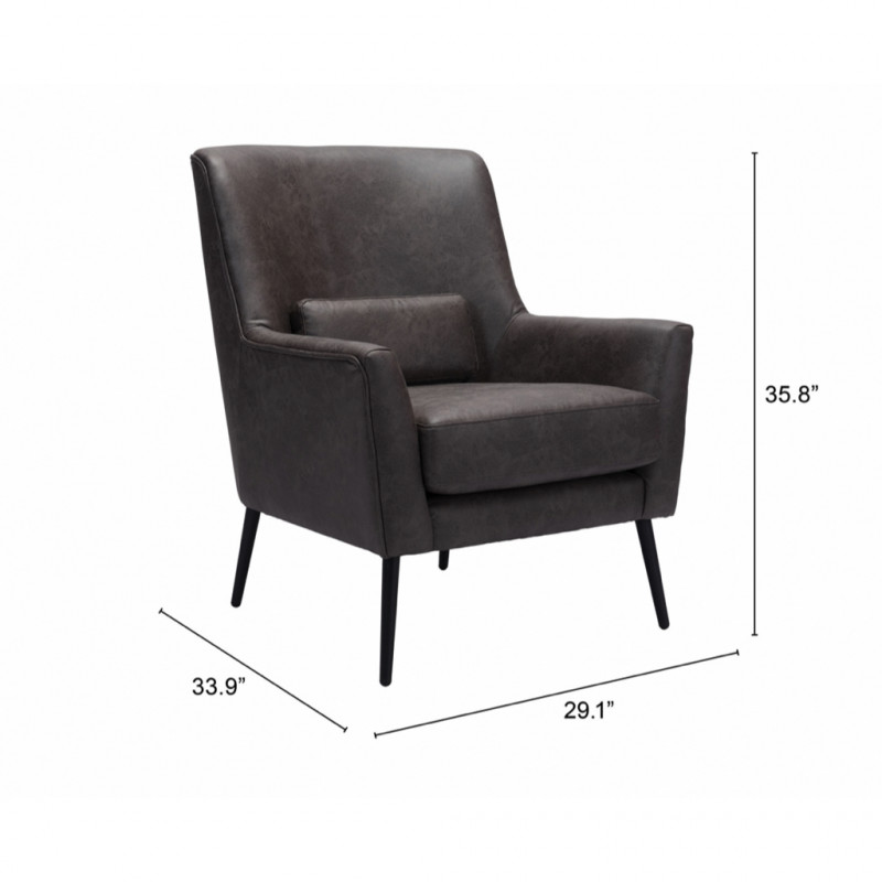 109050 Dimension Ontario Accent Chair Vintage Black