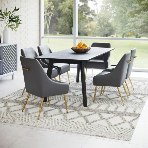 109372 Madelaine Dining Chair Gray
