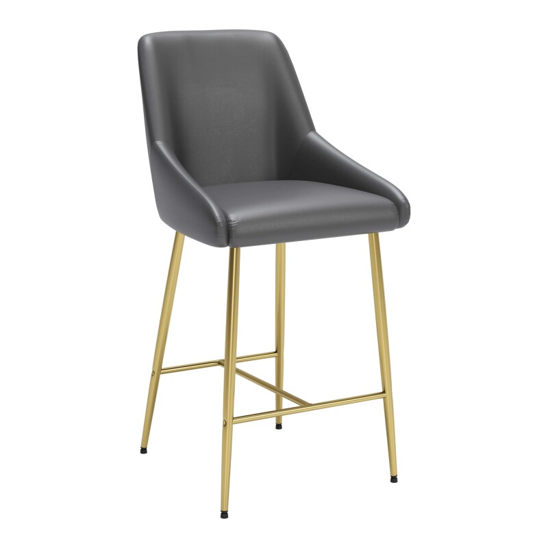 109377 Madelaine Counter Chair Gray