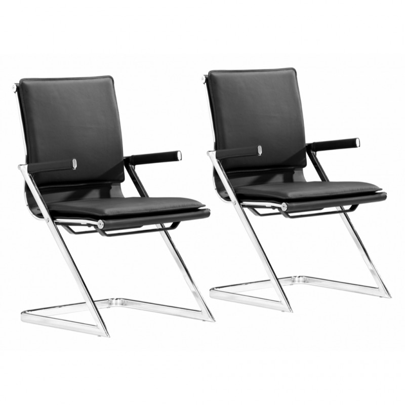 215210 Lider Plus Conference Chair (Set of 2) Black