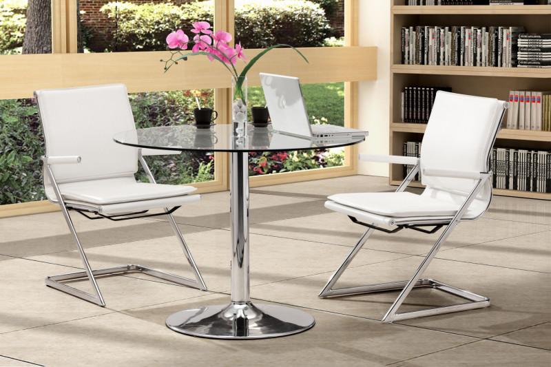 215211 Lider Plus Conference Chair (Set of 2) White