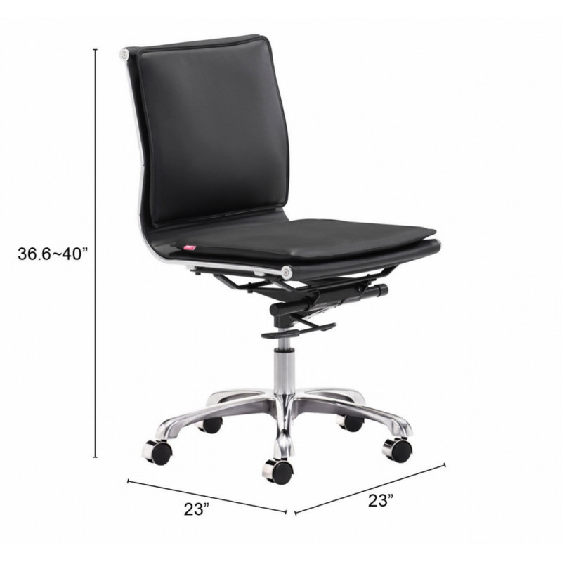 215218 Dimension Lider Plus Armless Office Chair Black