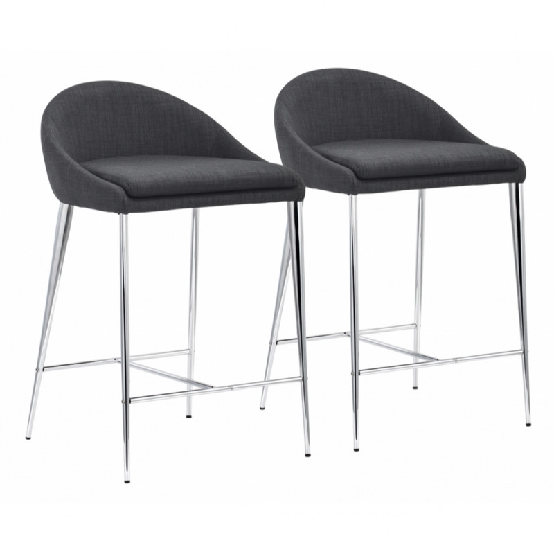 300334 Reykjavik Counter Chair (Set of 2) Graphite