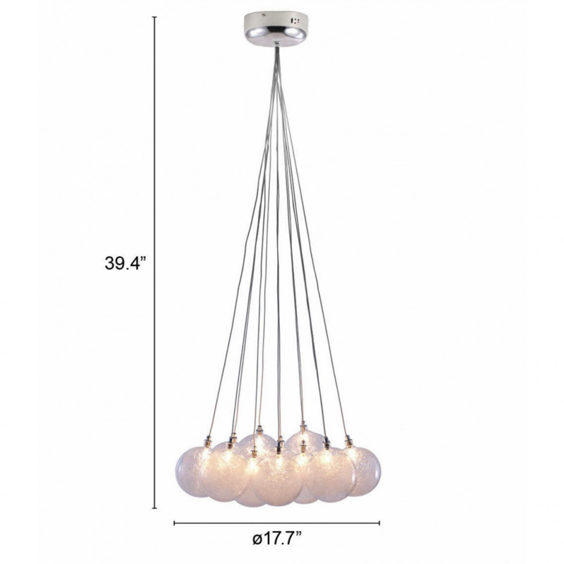 50100 Dimension Cosmos Ceiling Lamp Clear