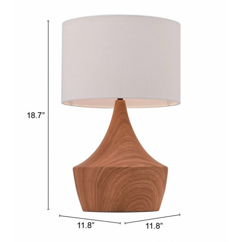 56073 Dimension Kelly Table Lamp White Brown