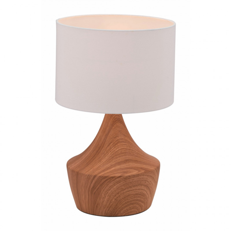 56073 Kelly Table Lamp White and Brown