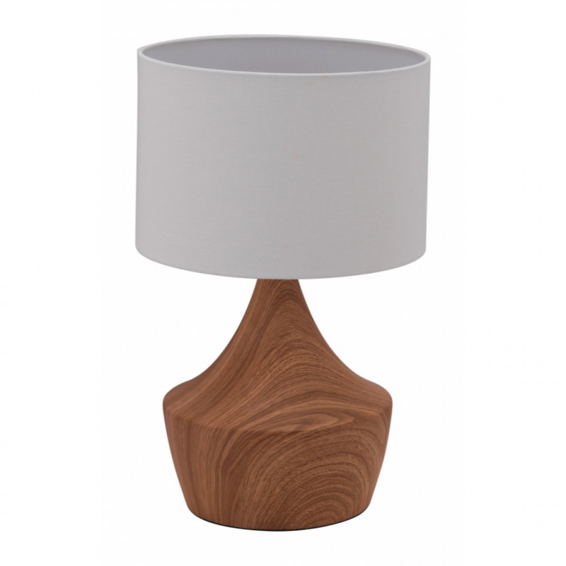56073 Kelly Table Lamp White and Brown