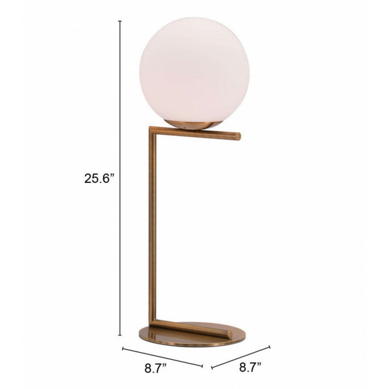 56074 Dimension Belair Table Lamp Brass