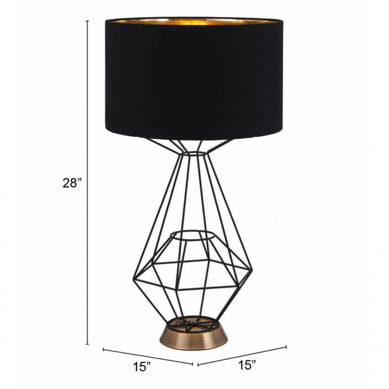 56086 Dimension Delancey Table Lamp Black