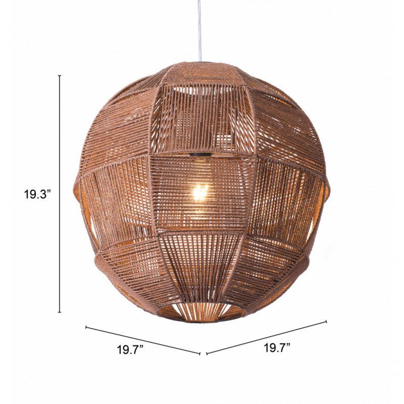 56094 Dimension Florence Ceiling Lamp Brown