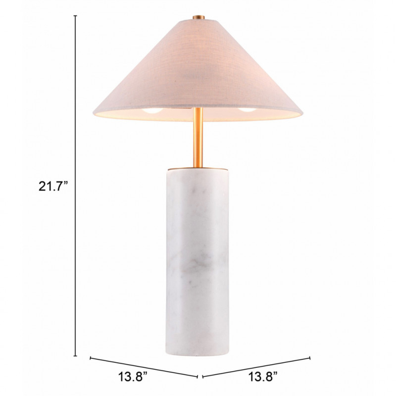 56100 Dimension Ciara Table Lamp Beige White