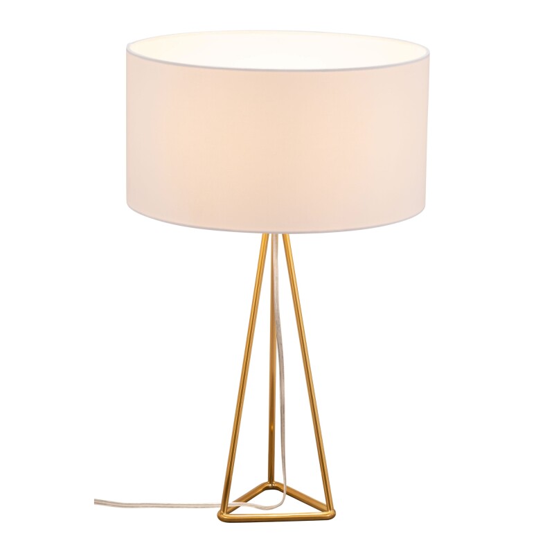 56131 Sascha Table Lamp White & Gold
