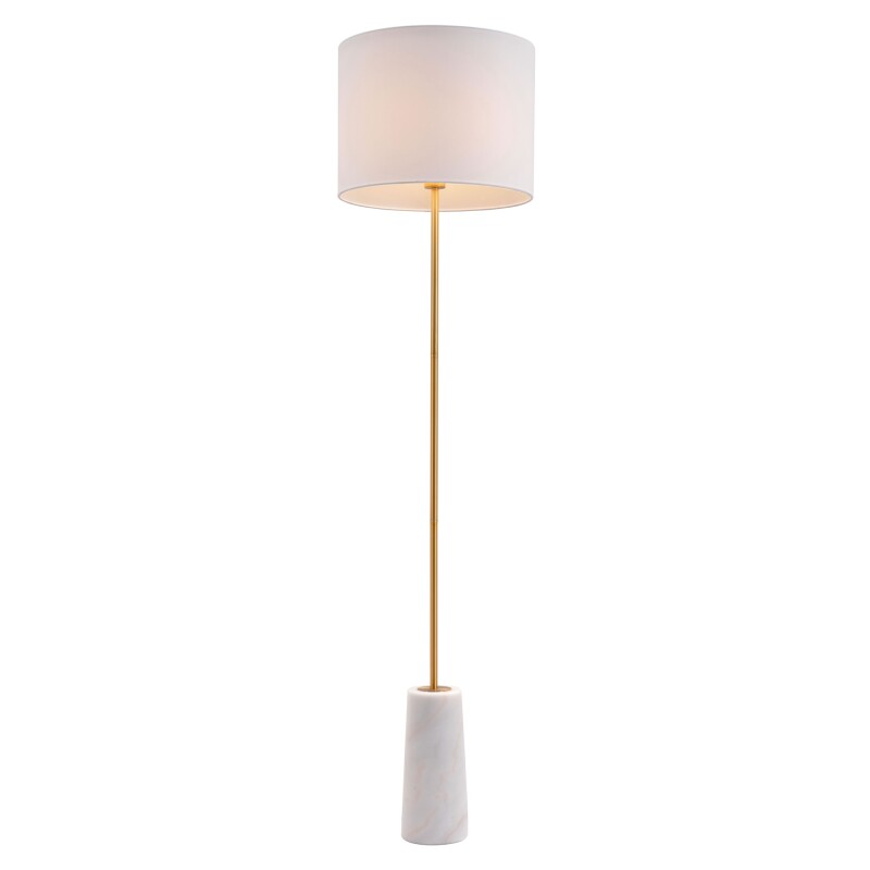 56133 Titan Floor Lamp White & Gold