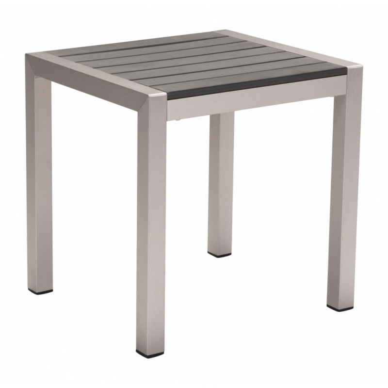 703838 Cosmopolitan Side Table Brushed Aluminum