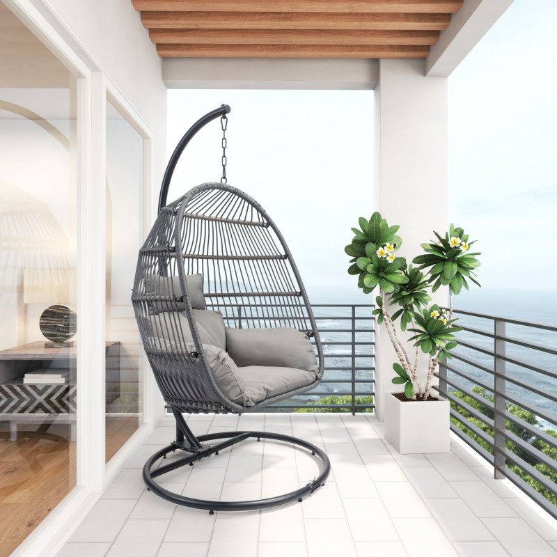 703954 Bilbao Hanging Chair Gray