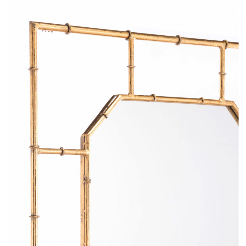 A10776 Image3 Bamboo Square Mirror Gold