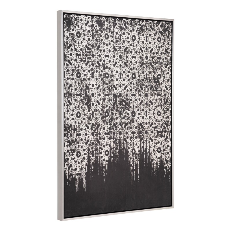 A12246 Industry Canvas Wall Art Silver & Black