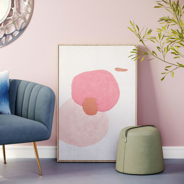 A12270 Pink Geode Canvas Wall Art
