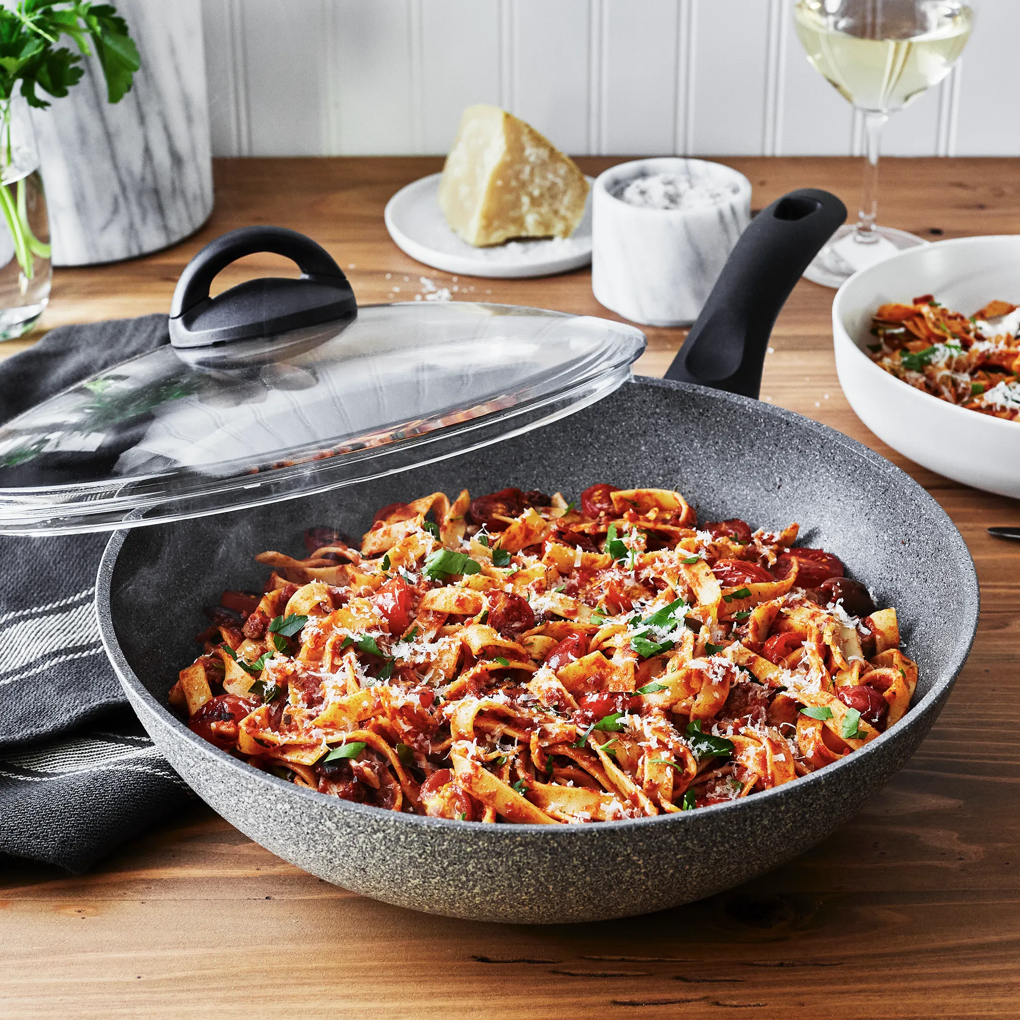  BALLARINI Parma by HENCKELS 3-pc Nonstick Pot and Pan Set, Made  in Italy, Set includes 8-inch, 10-inch and 12-inch fry pan: Home & Kitchen