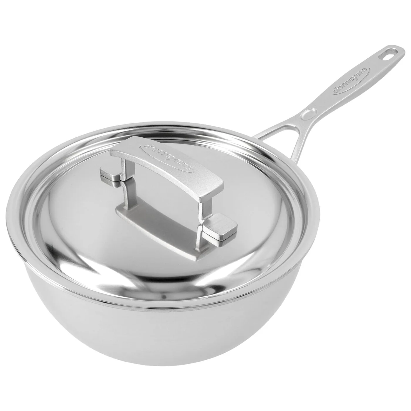 Demeyere Frying Pan 11 with Lid - Stainless Steel 5-Ply Skillet