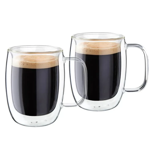 Zwilling Sorrento Plus Double Wall Glassware 2-pc Coffee Glass Mug Set