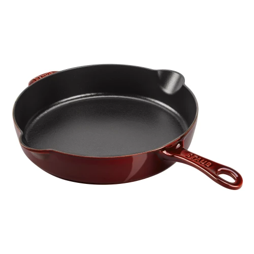 Staub Cast Iron Cocotte and Fry Pan Set in Grenadine